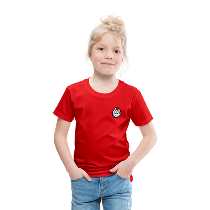 Toddler Premium T-Shirt Baseball & Gloves - red