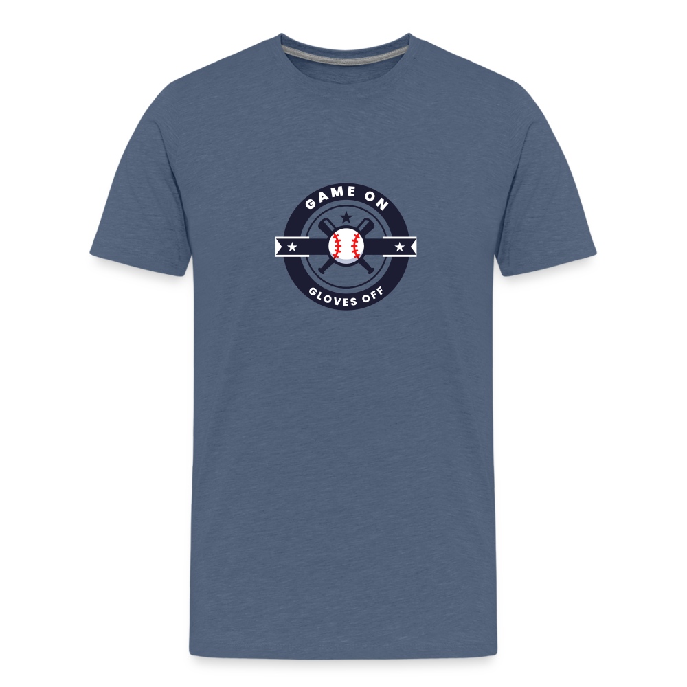 Children's Premium T-Shirt Baseball Game On, Gloves Off - heather blue