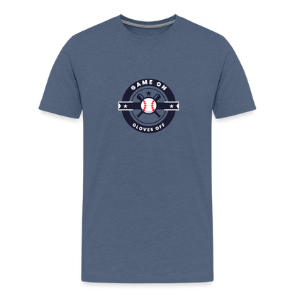 Children's Premium T-Shirt Baseball Game On, Gloves Off - heather blue