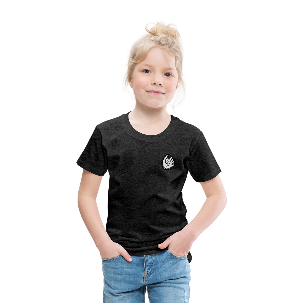 Toddler Premium T-Shirt Baseball & Gloves - charcoal grey