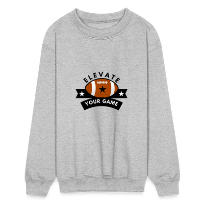 Children's Crewneck Sweatshirt Elevate Your Game Football - heather gray