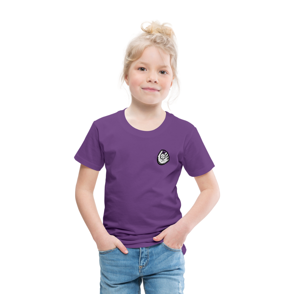 Toddler Premium T-Shirt Baseball & Gloves - purple