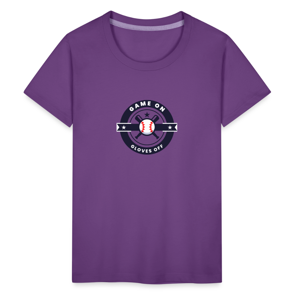 Children's Premium T-Shirt Baseball Game On, Gloves Off - purple