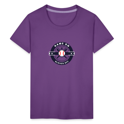 Children's Premium T-Shirt Baseball Game On, Gloves Off - purple