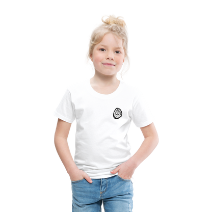 Toddler Premium T-Shirt Baseball & Gloves - white