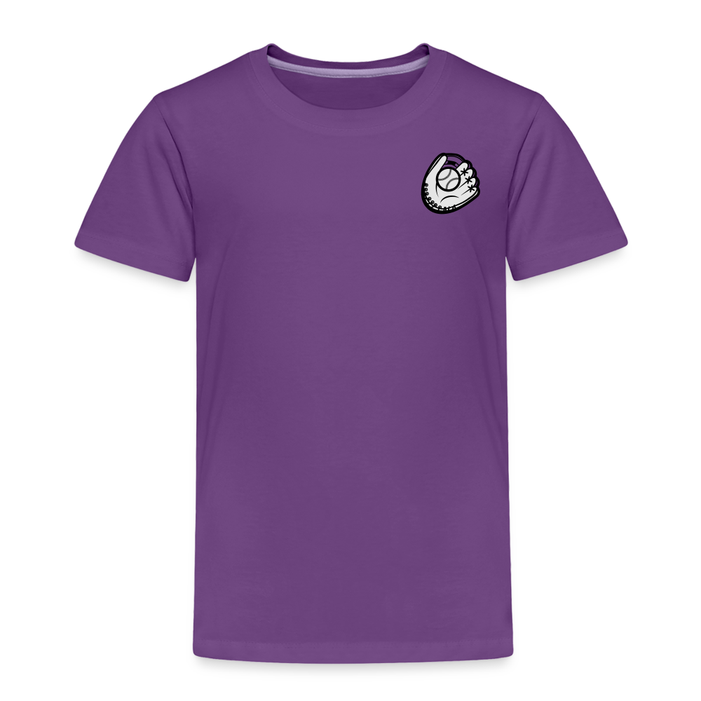 Toddler Premium T-Shirt Baseball & Gloves - purple