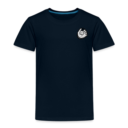 Toddler Premium T-Shirt Baseball & Gloves - deep navy