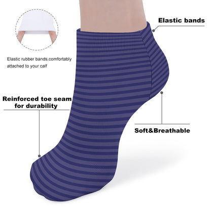 Navy Blue stripes Pattern Children's Comfortable Socks -5 Pairs -MyBrightSideClothing