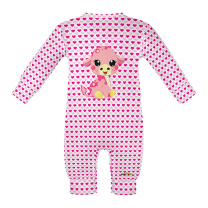 Cute Cartoon Baby Pink Cow Baby Romper-My Bright Side Clothing