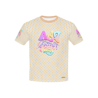 Colourful Pastel Alphabet and Number Fun Graffiti Children's T shirt -My Bright Side Clothing