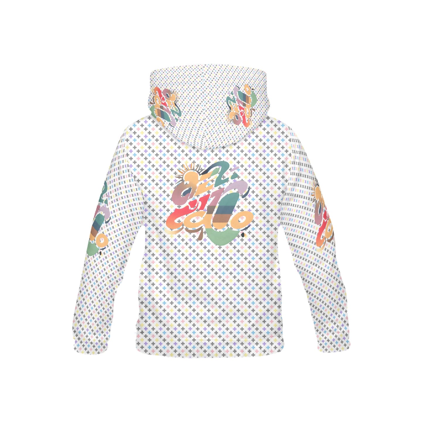 Pastel Rainbow Retro Bright mind bright life subliminal message Pattern and Logo Children's Hoodie-My Bright Side Clothing