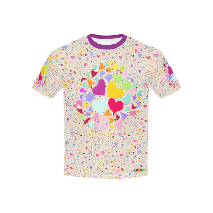 Pastel Heart Pattern Children's T-shirt -My Bright Side Clothing