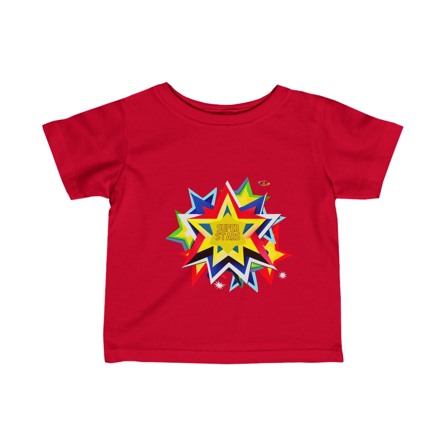 Cute Super Hero Super Stars Logo infant Fine Jersey Tee-My Bright Side Clothing