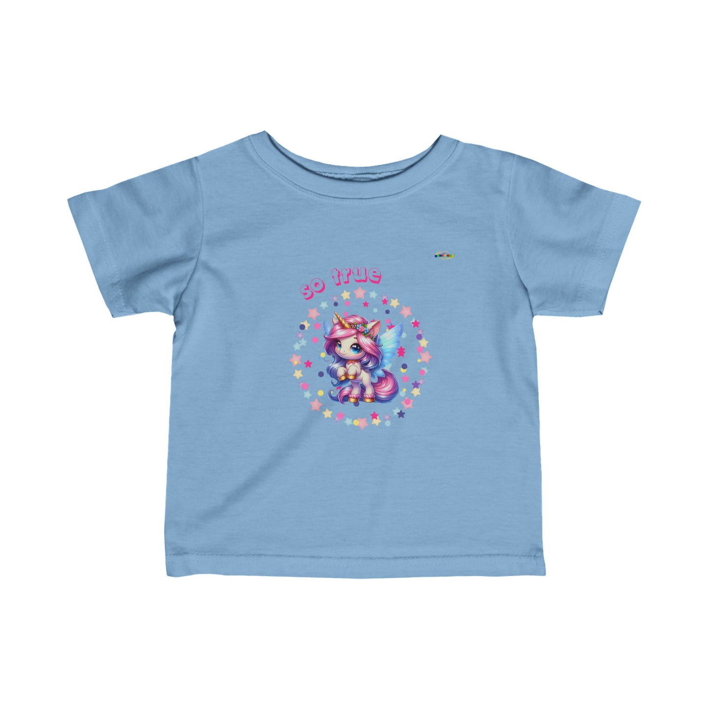 Cute Colourful So True Unicorn Logo Infant Fine Jersey Tee-My Bright Side Clothing