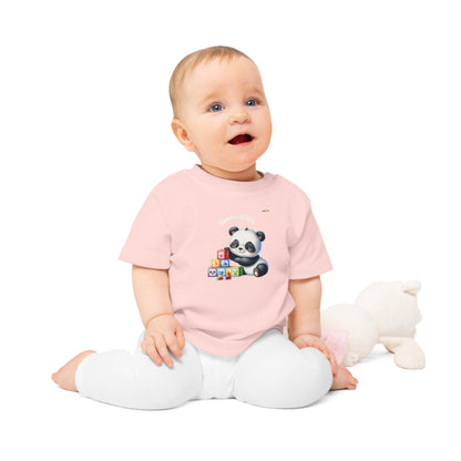 Cute Baby Panda Bear Building Blocks Graphic  Baby T-Shirt-My Bright Side Clothing