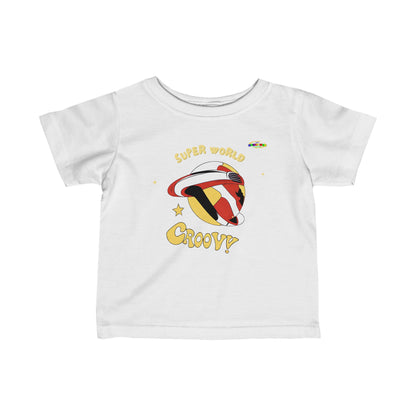 Super World Logo Infant Fine Jersey Tee-MyBrightSideClothing