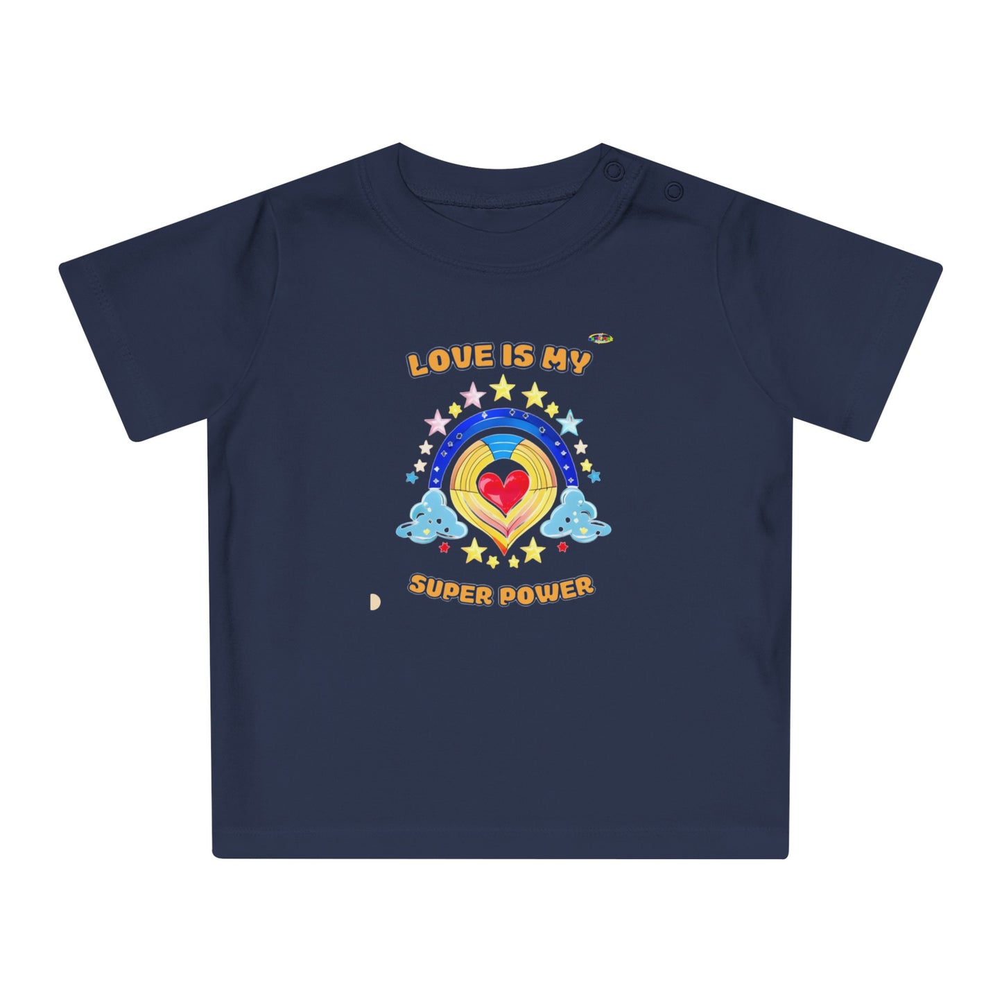 Love is My Super Power Rainbow and Heart Graphic Baby T-Shirt-My Bright Side Clothing