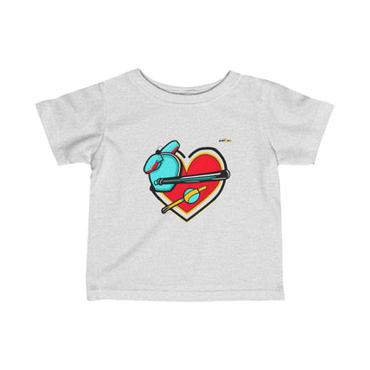 Cute Simple Baseball Heart Logo Infant Tee Jersey-My Bright Side Clothing