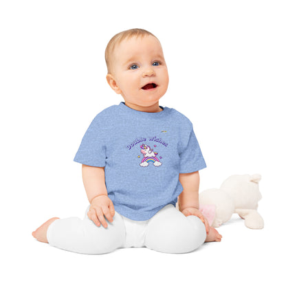 Cute Double Wishes Rainbow Unicorn Graphic Baby T-Shirt-My Bright Side Clothing