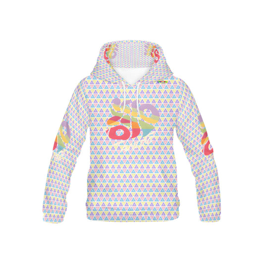 Pastel Rainbow Bright mind bright life subliminal message Pattern and Logo Children's Hoodie-My Bright Side Clothing