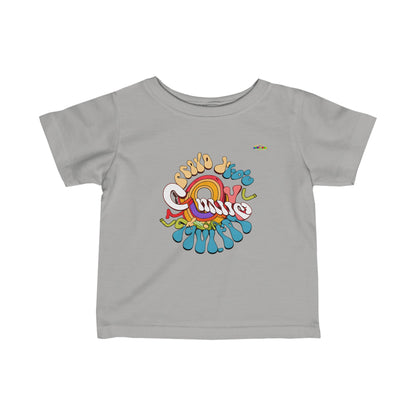 Cute Colourful life Rainbow Logo Infant Fine Jersey Tee-MyBrightSideClothing