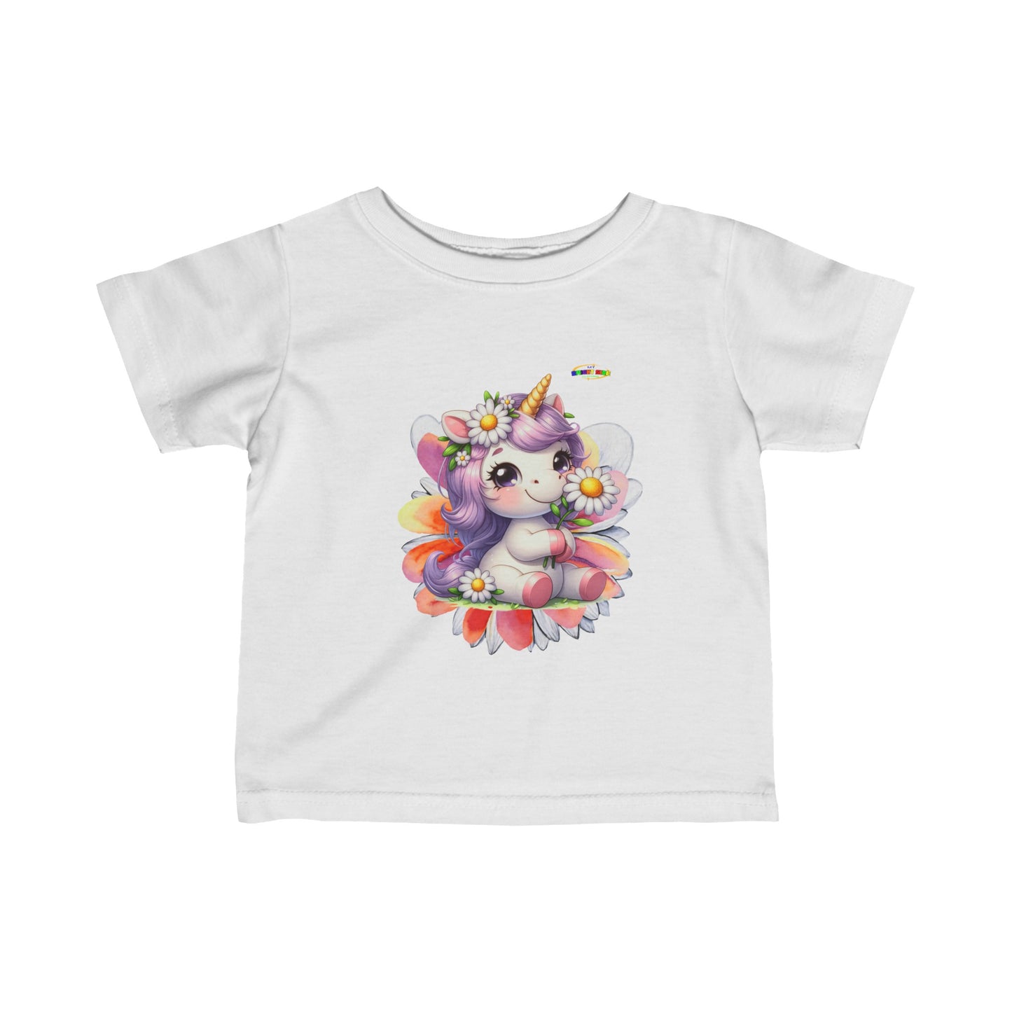 Cute Daisy Baby Unicorn Graphic Infant Fine Jersey Tee  -My Bright Side Clothing