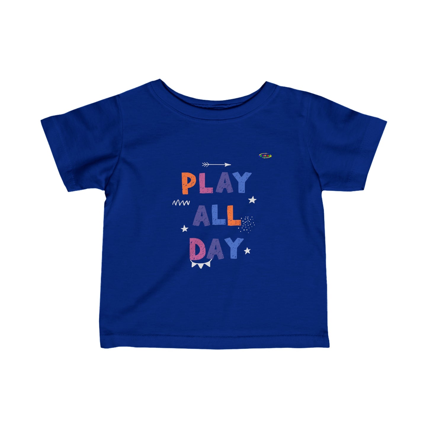 Play All Day Logo Infant Fine Jersey Tee-My Bright Side Clothing