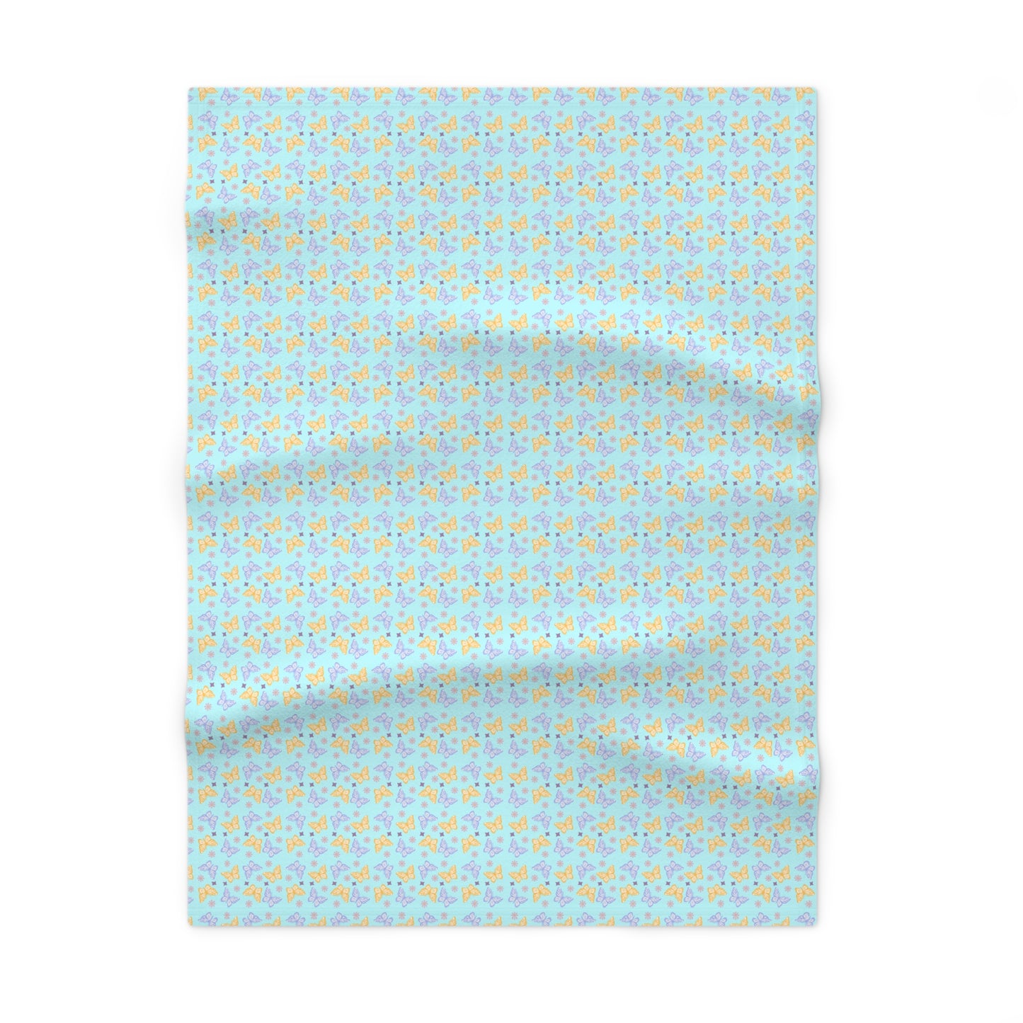 Pastel Teal and Yellow Soft Fleece Baby Blanket-My Bright Side Clothing