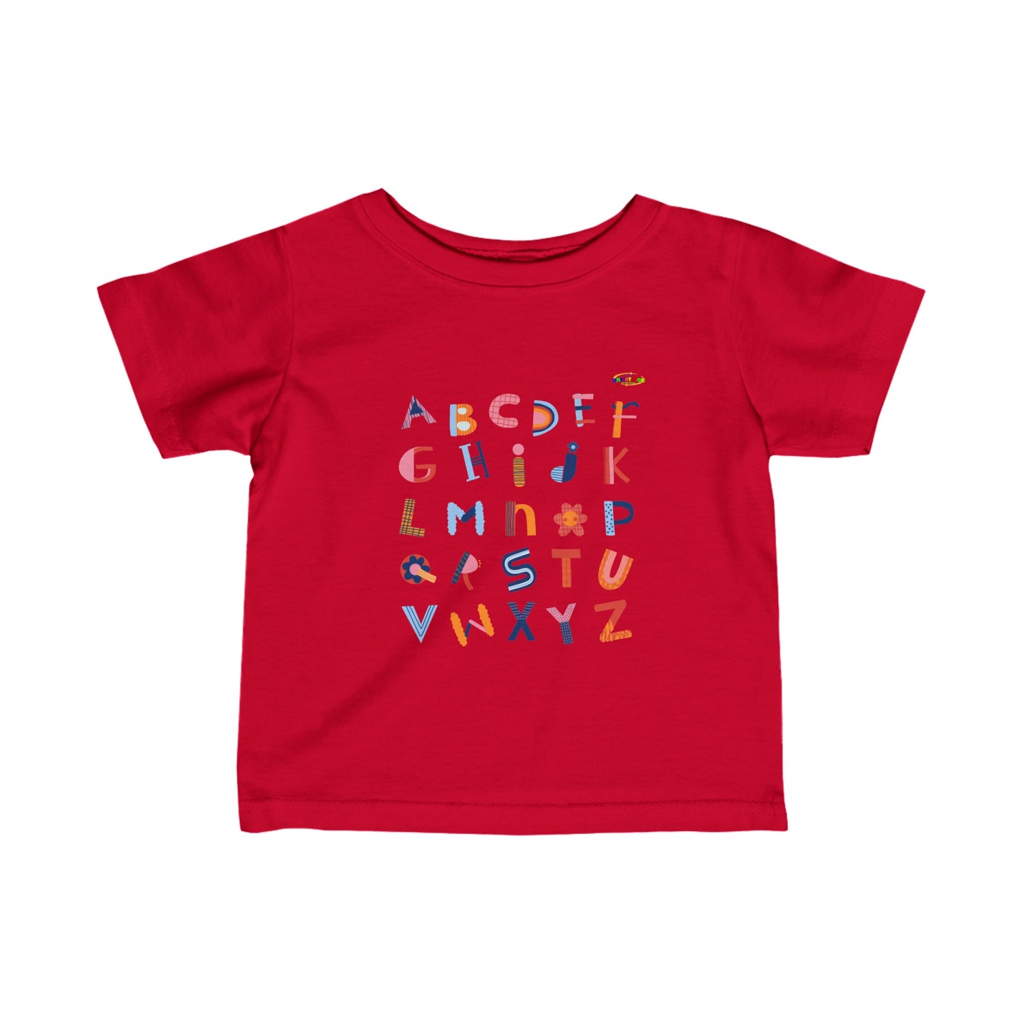 Alphabet Graphic Infant Fine Jersey Tee-My Bright Side Clothing