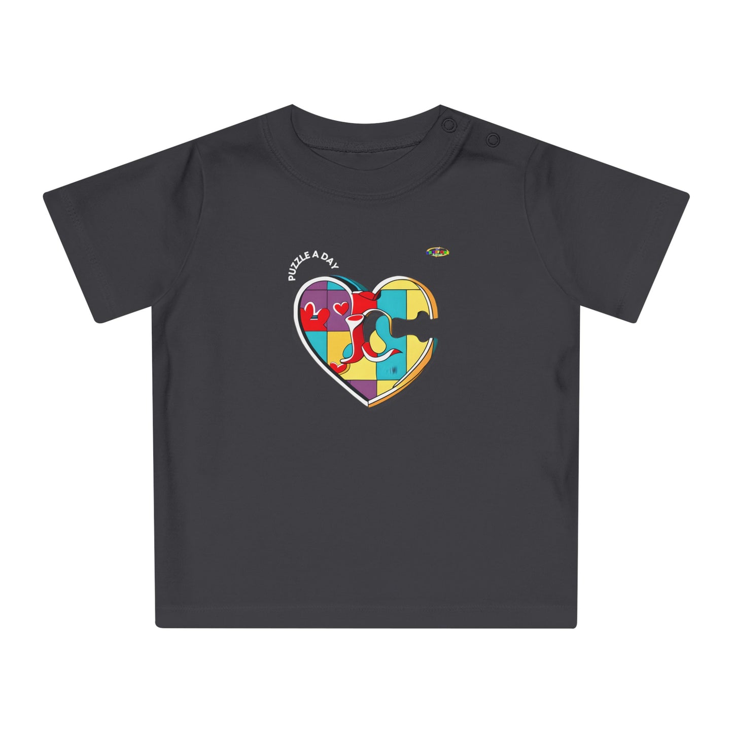 Cute Rainbow Heart Logo Baby T-Shirt-My Bright Side Clothing