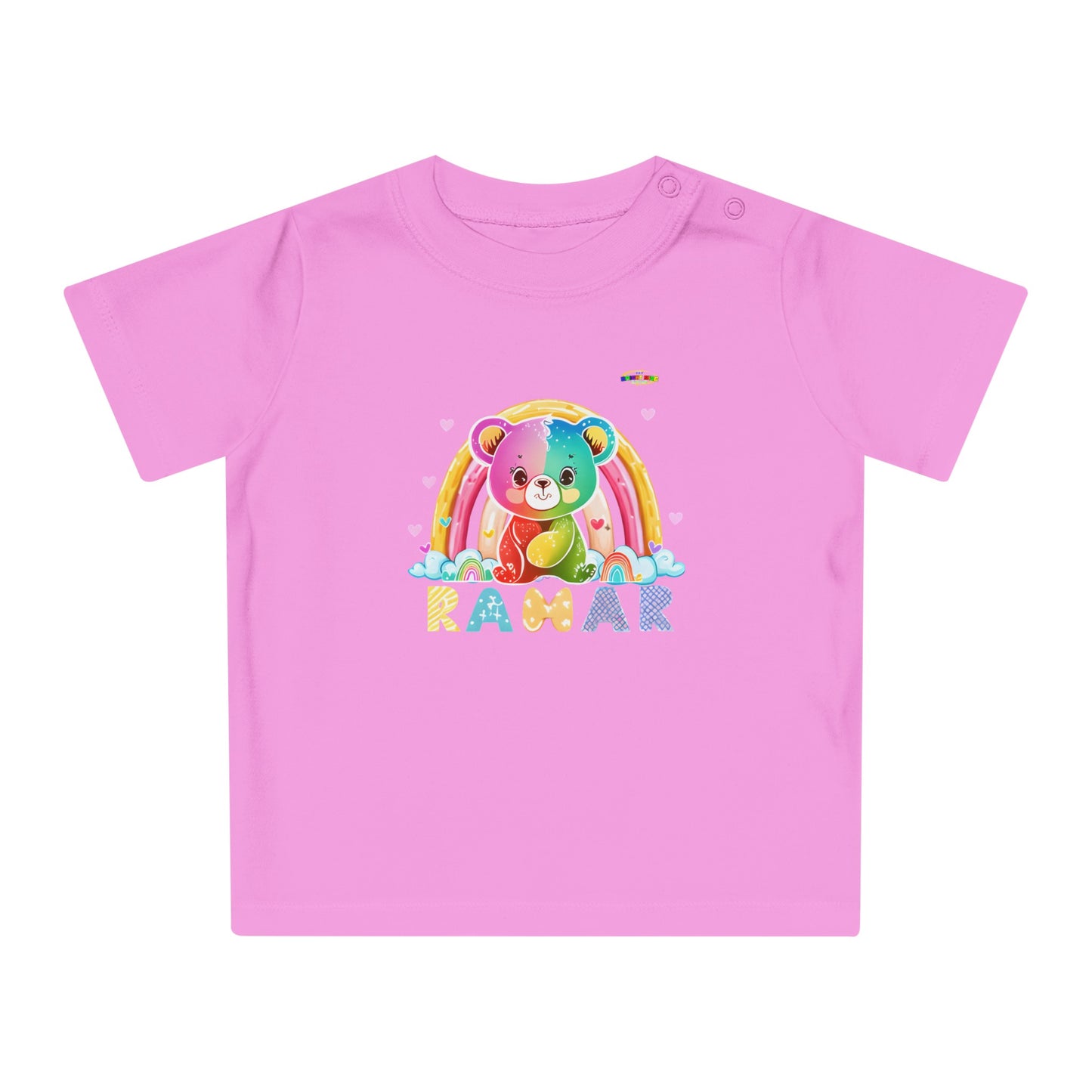 Cute Rainbow Teddy Bear Baby T-Shirt--My Bright Side Clothing