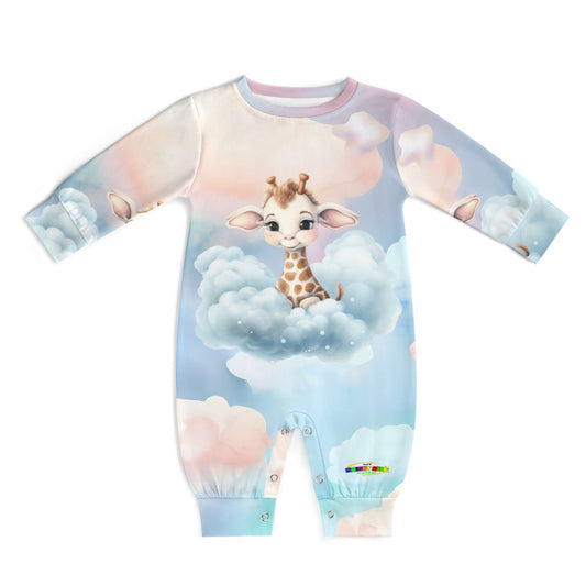 Cute little Giraffe and Cloud Pattern Baby Romper-My Bright Side Clothing