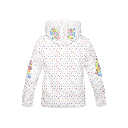 Pastel Rainbow Graphic and Pattern Children's Hoodie-My Bright Side Clothing