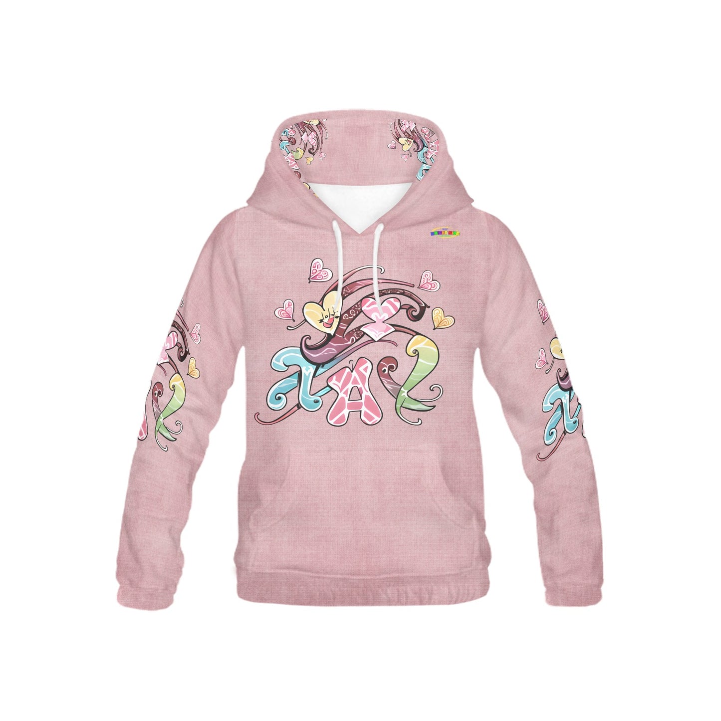 Beautiful Pastel Pink flowing kindness  Graphic-Children's Hoodie- My Bright Side Clothing