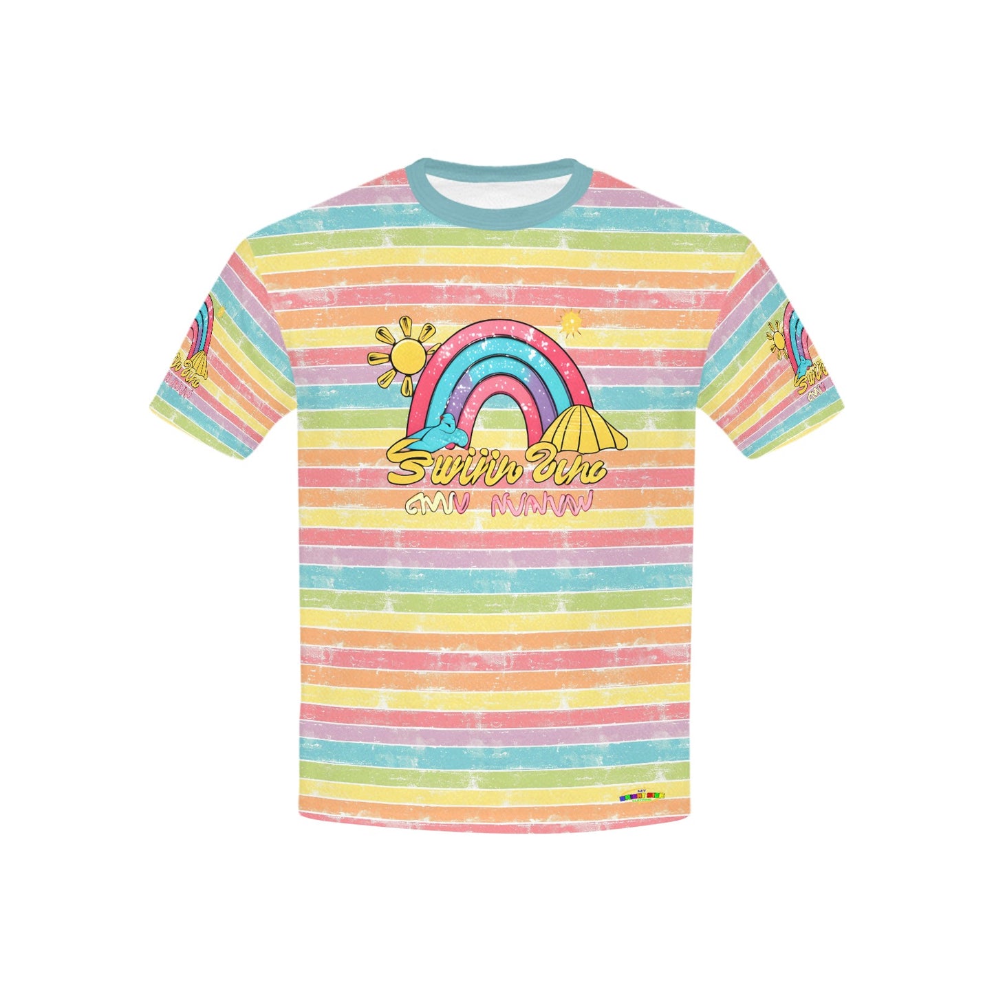 Rainbow Grunge Bright Life Logo Children's T-Shirt-My Bright Side Clothing