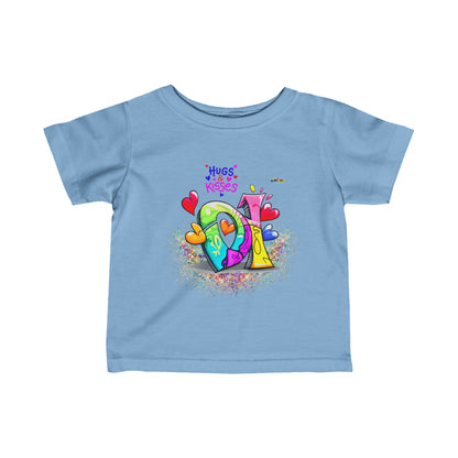 Cute Hugs & Kisses logo Infant Fine Jersey Tee-My Bright Side Clothing