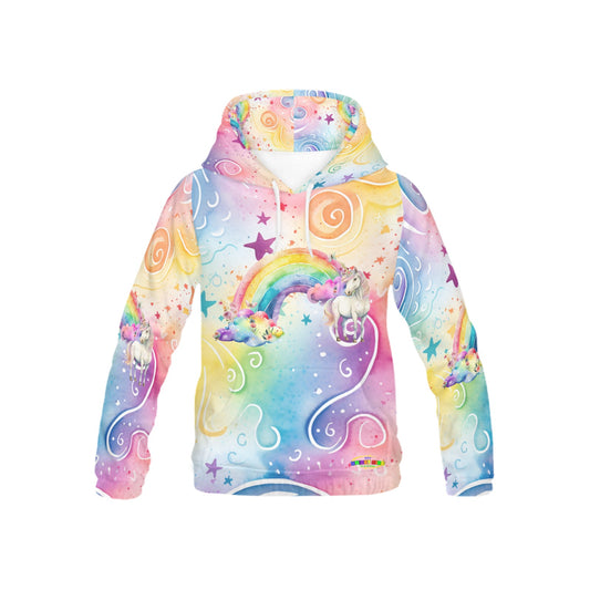 Beautiful Pastel Rainbow Unicorn Children's Hoodie -My Bright Side Clothing