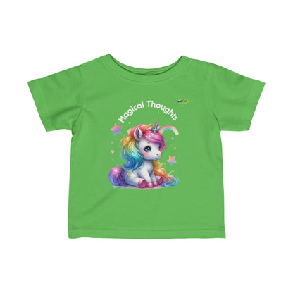 Magical Thoughts Cute Unicorn Infant Fine Jersey Tee- -MyBrightSideClothing