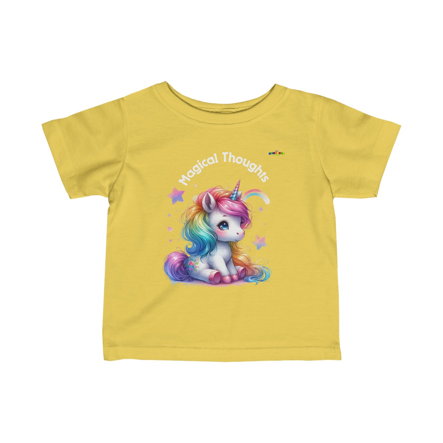 Magical Thoughts Cute Unicorn Infant Fine Jersey Tee- -MyBrightSideClothing