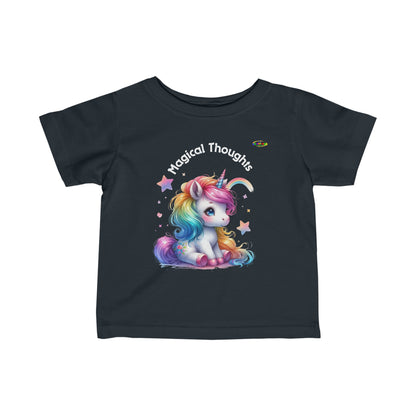 Magical Thoughts Cute Unicorn Infant Fine Jersey Tee- -MyBrightSideClothing