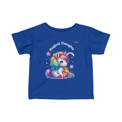 Magical Thoughts Cute Unicorn Infant Fine Jersey Tee- -MyBrightSideClothing