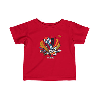 Cute Colourful Racing Logo Infant Fine Jersey Tee-My Bright Side Clothing