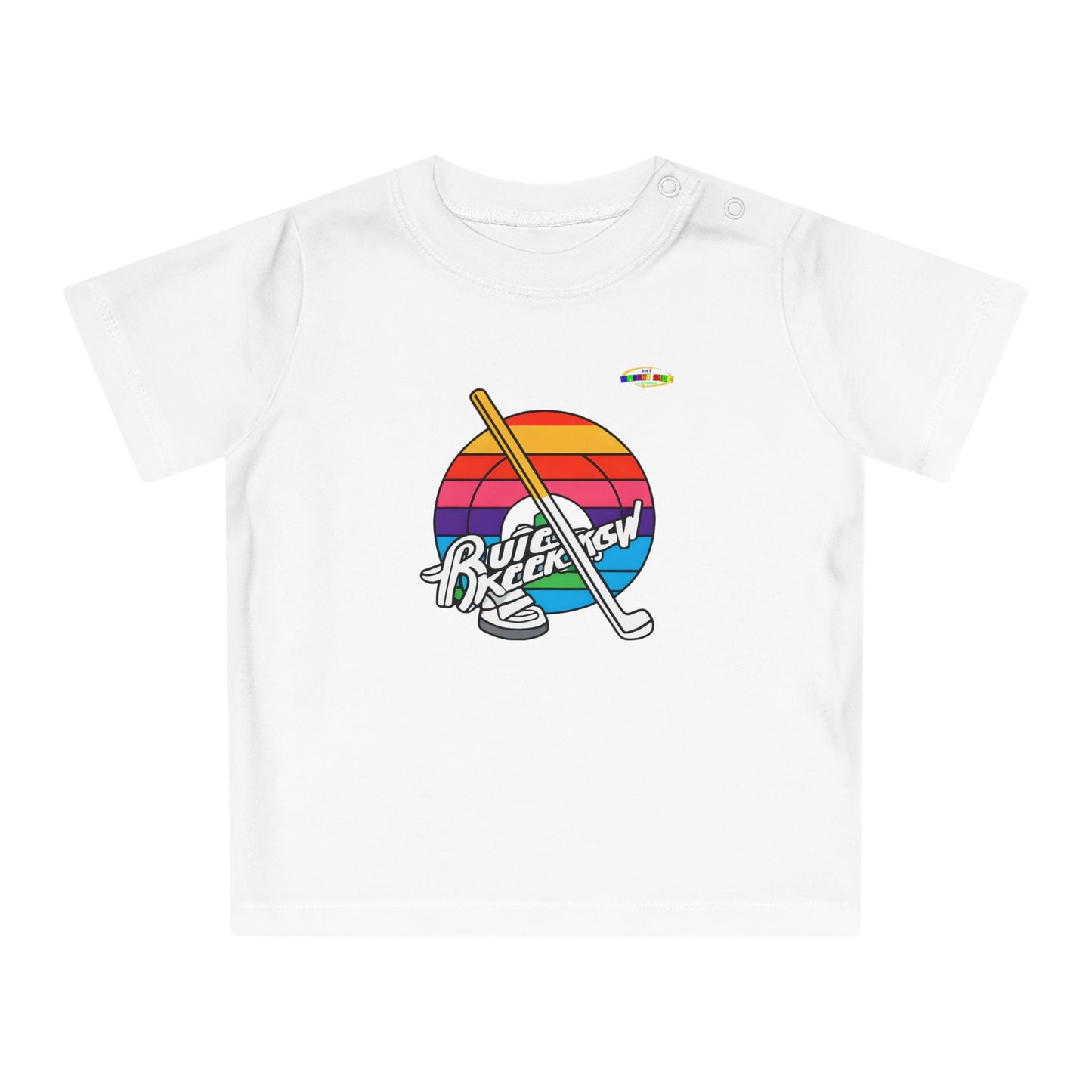 Cute Rainbow Circle Hockey Power logo Baby T-Shirt-MyBrightSideClothing