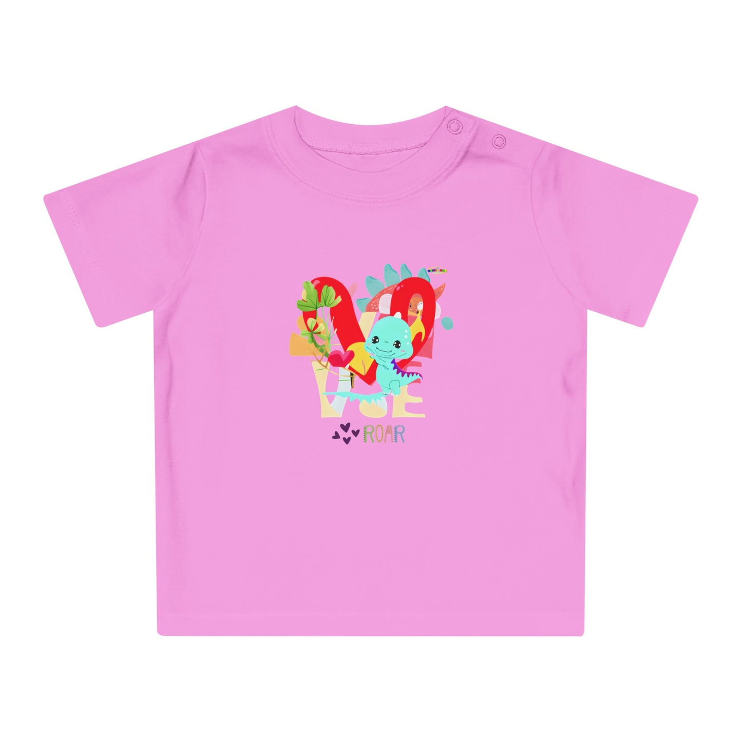 Cute roar-ing love baby dino graphic Baby T-Shirt--My Bright Side Clothing