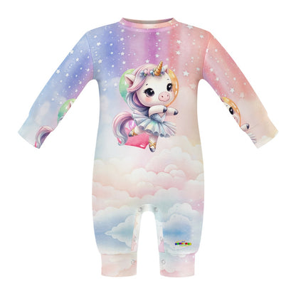 Cute Pastel Rainbow Unicorn Ballerina Baby Romper -My Bright Side Clothing.com