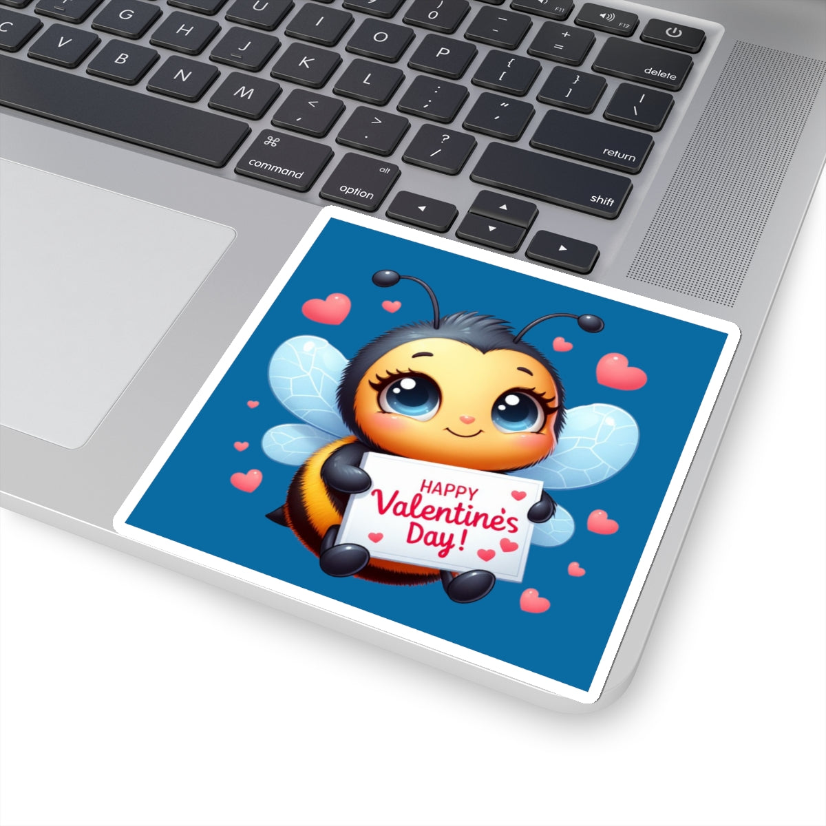 Cute and Sweet Happy Valentines Bumble Bee-Kiss-Cut Sticker-My Bright Side Clothing