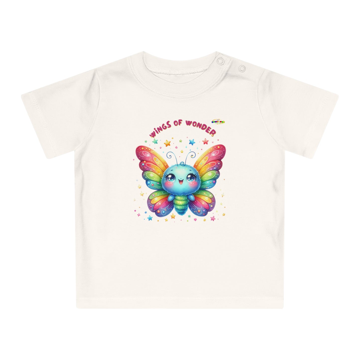 Cute Rainbow Baby Butterfly Graphic Baby T-Shirt--My Bright Side Clothing