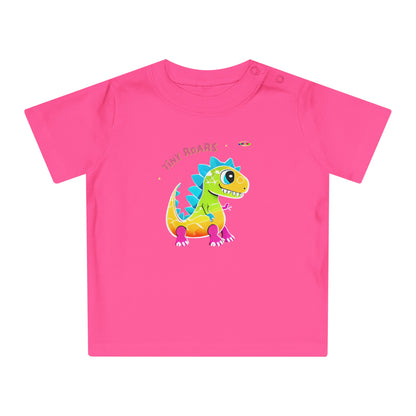 Cute Tiny Roars colourful baby dino  Logo Baby T-Shirt -MyBrightSideClothing