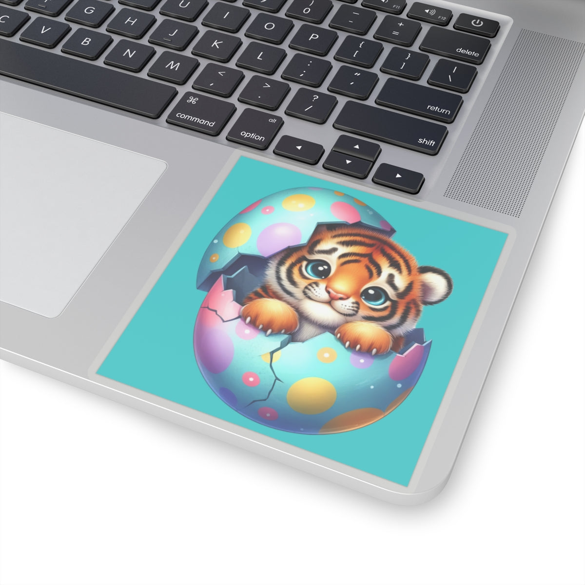 Cute and Sweet Little Tiger Easter Egg -Kiss-Cut Sticker-My Bright Side Clothing