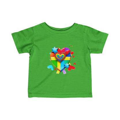 Cute Rainbow Super star Heart Logo Infant Fine Jersey Tee-My Bright Side Clothing